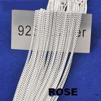 EXQUISITE 925 PURE SOLID SOLID STERLING SILVER FLAT CURB LINK CHAIN 18"