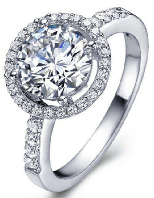 2ct Simulated Diamond Ring with Accents | Free Shipping