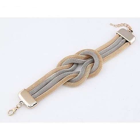GORGEOUS!! SILVER AND GOLD KNOTTED BRACELET