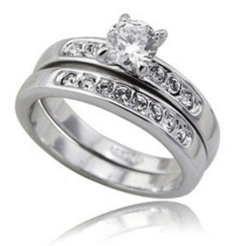 BREATHTAKING!! WHITE GOLD PLATED WITH 0.5CT SIMULATED DIAMOND RING SIZE 7/17.3MM/O