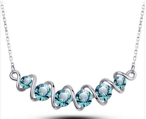 EXTRAORDINARY!! WHITE GOLD PLATED SIMULATED DIAMOND NECKLACE PENDANT
