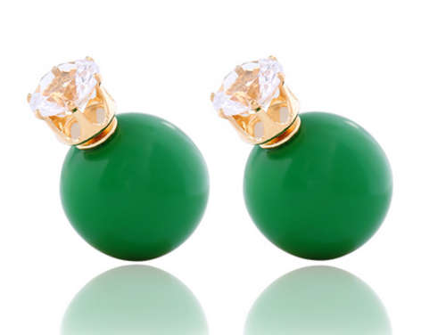 MIND-BOGGLING!! PEARL SHAPE SIMULATED DIAMOND EARRING ERV R999