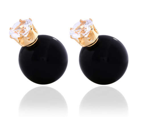 MIND-BOGGLING!! PEARL SHAPE SIMULATED DIAMOND EARRING ERV R999