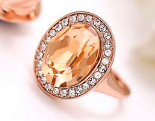 MARVELLOUS!! YELLOW GOLD PLATED WITH SIMULATED DIAMOND RING SIZE 7/ 17.3MM/O ERV R999