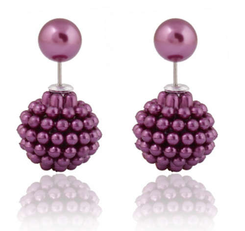 PHENOMENAL!! SILVER PLATED PEARL STYLE EARRING ERV R999
