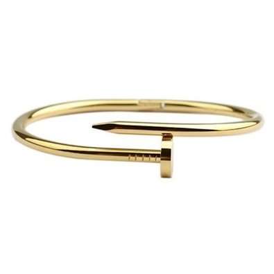 BREATHTAKING!! YELLOW GOLD PLATED NAIL STYLE BRACELET ERV R999