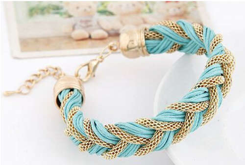 MARVELLOUS!! TURQUOISE AND GOLD PLATED CUFF BRACELET ERV R999