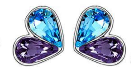 GORGEOUS!! WHITE GOLD PLATED WITH SWAROVSKI ELEMENTS BUTTERFLY STYLE EARRINGS ERV R399