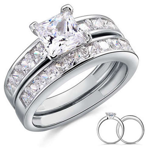 PHENOMENAL!! STERLING SILVER WITH 1CT LAB CREATED DIAMOND RING SIZE 7/17.3 MM/O
