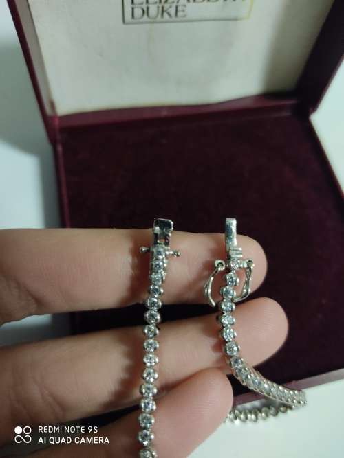 Sterling silver tennis bracelet