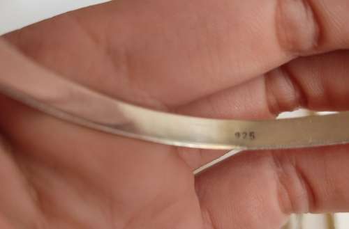 3 sterling silver ladies bangles