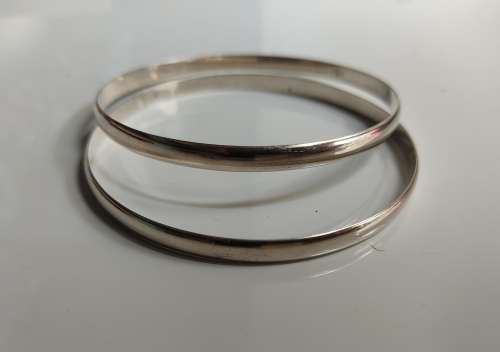 2 sterling silver ladies bangles