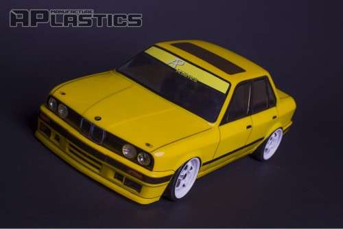 APlastics BMW e30 4 door sedan 1/10 scale RC clear body