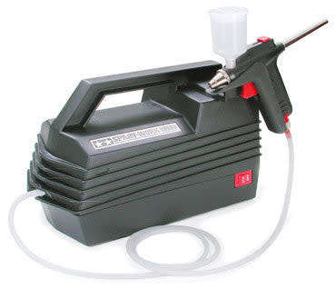 TAMIYA BASIC SPRAY WORK AIR COMPRESSOR W/ AIRBRUSH