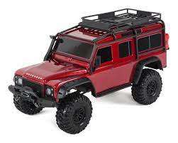 TRAXXAS TRX-4 1/10 SCALE TRAIL ROCK CRAWLER LAND ROVER DEFENDER (RED) W/XL-5 ESC & TQI 2.4GHZ TX