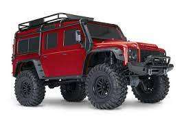TRAXXAS TRX-4 1/10 SCALE TRAIL ROCK CRAWLER LAND ROVER DEFENDER (RED) W/XL-5 ESC & TQI 2.4GHZ TX