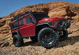 TRAXXAS TRX-4 1/10 SCALE TRAIL ROCK CRAWLER LAND ROVER DEFENDER (RED) W/XL-5 ESC & TQI 2.4GHZ TX