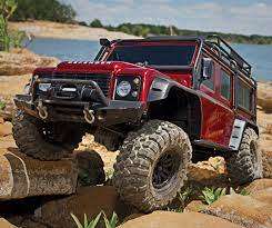 TRAXXAS TRX-4 1/10 SCALE TRAIL ROCK CRAWLER LAND ROVER DEFENDER (RED) W/XL-5 ESC & TQI 2.4GHZ TX