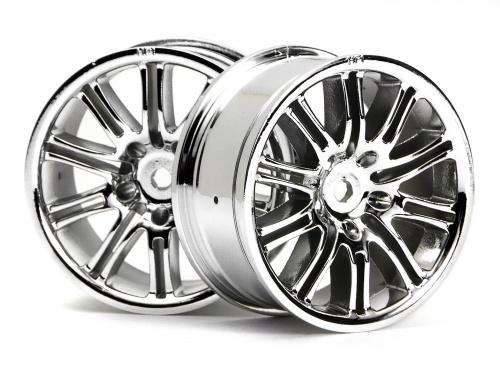 HPI , TAMIYA 10 Spoke Motor Sport Wheel 26mm Chrome