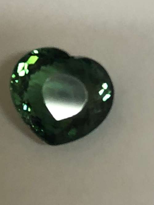 rare heart shaped paraiba tourmaline bluish green with valuation certificate