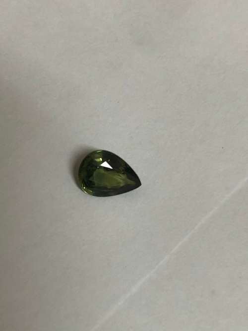 Pear sapphire natural earth mined with valuation certificate