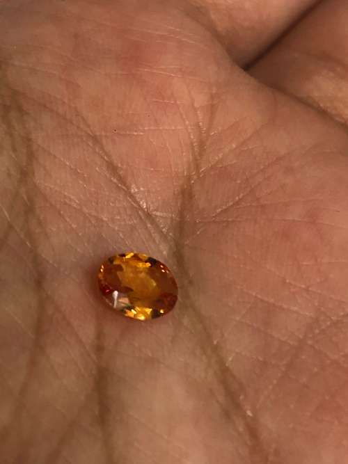 Oval rose sapphire natural earth mined with valuation certificate
