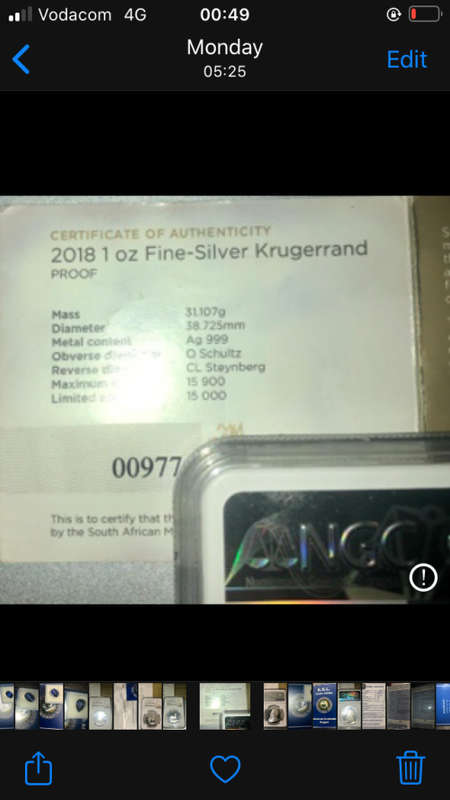 2018 South African Kruger Rand PF69 Ultra Cameo