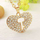 9K Yellow Gold Filled AAA CZ Zirconia Necklace & Pendant