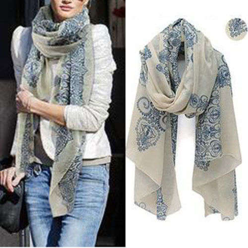 Pretty Long Soft Chiffon Scarf Wrap Shawl Stole Scarves