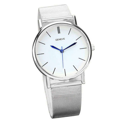 Geneve Watch Stainless Steel Band Quartz Wrist Watches Vogue Pro