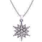 9K White Gold Filled CZ Necklace & Pendant