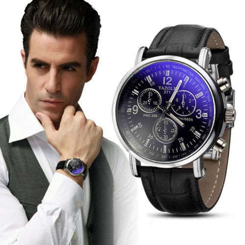 YAZOLE Men Watch Noctilucent Quartz Analog Wrist Watch