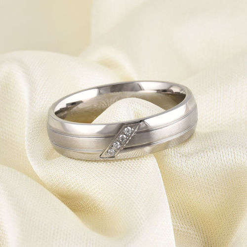 Wedding Band Stainless Steel Women Ring Sz 7
