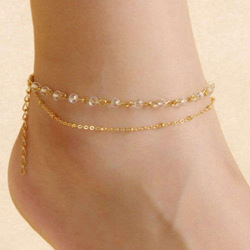 14K Gold Filled Crystal Handcraft  Pendant Anklet & Bracelet