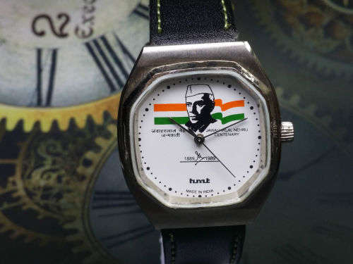 VINTAGE HMT 17 JEWELS  HAND WINDING MOVEMENT MEN'S NEHRU  WATCH