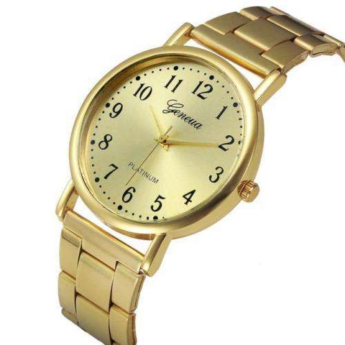 Geneva Stainless Steel Watch Quartz Analog Alloy Wrist Watches