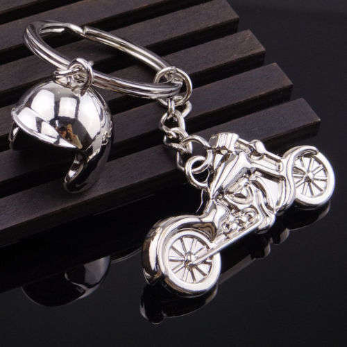 1pcs Creative Motorcycle Spring Helmet Key Chain