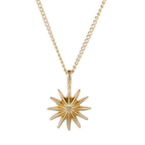 Vintage Sun Moon Pendant Necklace Charm Sweater Chain