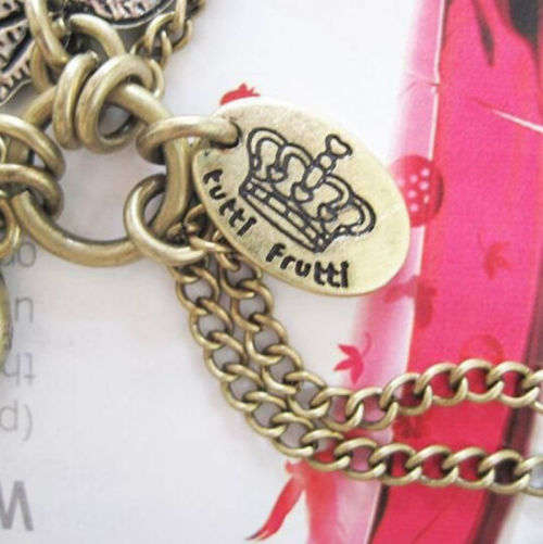 Vintage Heart Key Peacock Leaf Tassel Long Chain