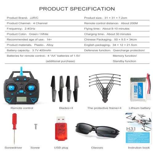 JJRC H31 Waterproof 2.4G 4CH 6-Axis Gyro Headless Mode RC Quadcopter Drone RTF