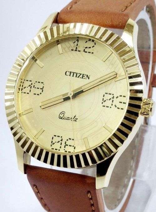 RARE VINTAGE MEN'S CITIZEN QUARTZ 42MM JAPAN MADE WRIST WATCH FOR GENTS WEAR