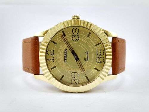 RARE VINTAGE MEN'S CITIZEN QUARTZ 42MM JAPAN MADE WRIST WATCH FOR GENTS WEAR