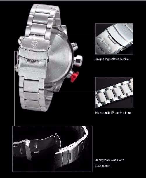 GENUINE Shark Fashion Mens LED Digital Quartz Military Sport Watch