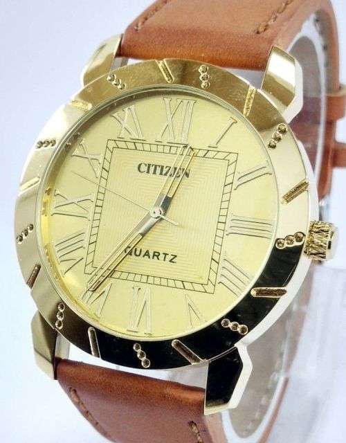 RARE VINTAGE MEN'S CITIZEN QUARTZ 42MM JAPAN MADE WRIST WATCH FOR GENTS WEAR