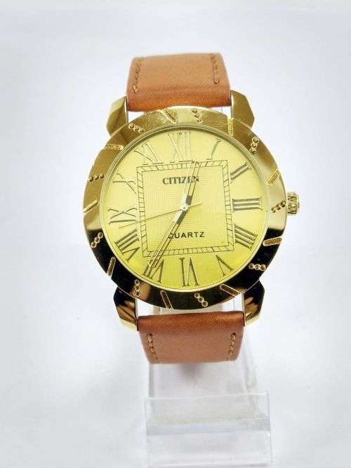 RARE VINTAGE MEN'S CITIZEN QUARTZ 42MM JAPAN MADE WRIST WATCH FOR GENTS WEAR