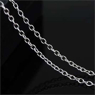 Red Crystal Rhinestone Silver Chain Pendant Necklace