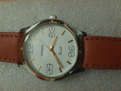 RARE VINTAGE MEN'S CITIZEN QUARTZ 42MM JAPAN MADE WRIST WATCH FOR GENTS WEAR