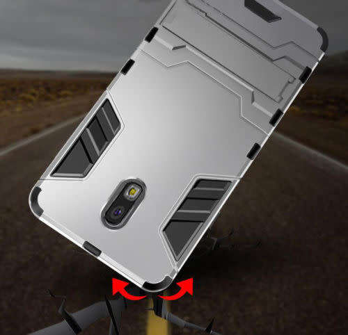 GALAXY J7  2017 Shockproof Armor Cover - SILVER
