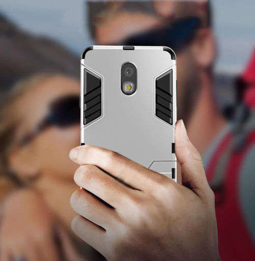 GALAXY J7  2017 Shockproof Armor Cover - SILVER