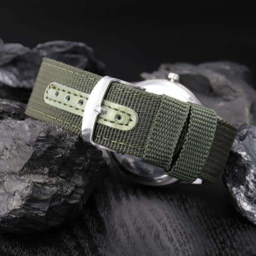 SOKI Military Army Watch Men Sport Canvas Band Analog Quartz Wrist Watch - Black